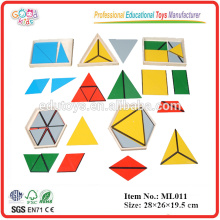 Montessori Equipment - Constructive Triangles - 5 Boxes